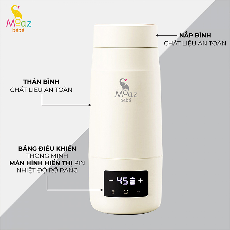 bình đun nước pha sữa di động mb058