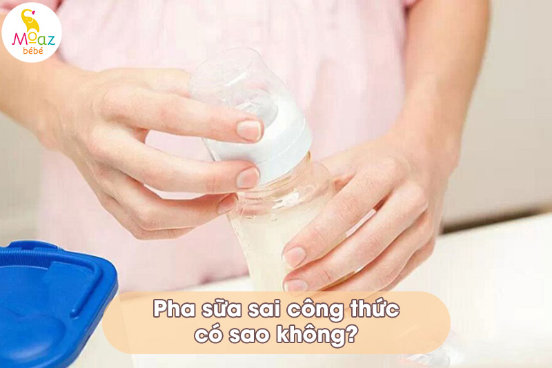 pha sữa sai công thức có sao không