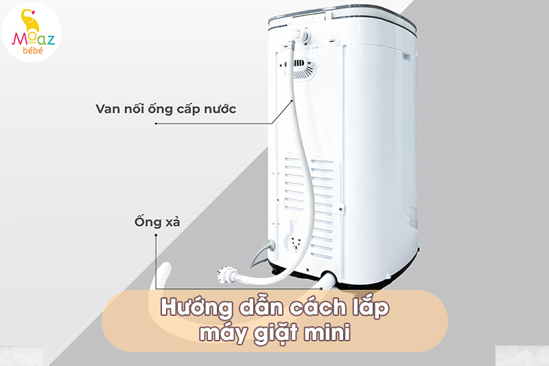 cách lắp máy giặt mini
