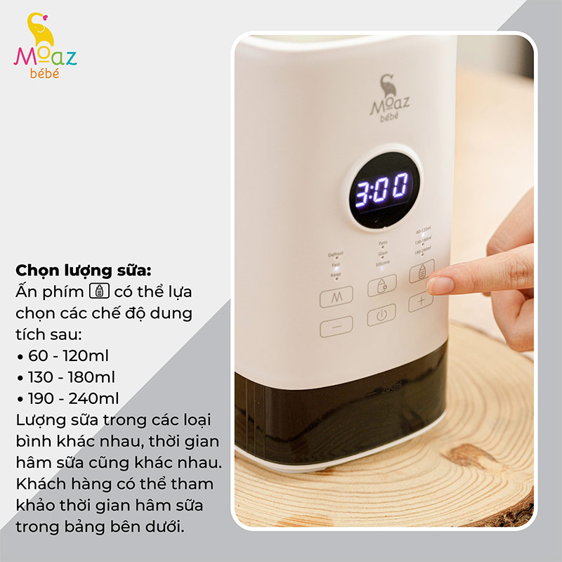 cách rã đông sữa mẹ bằng máy hâm sữa