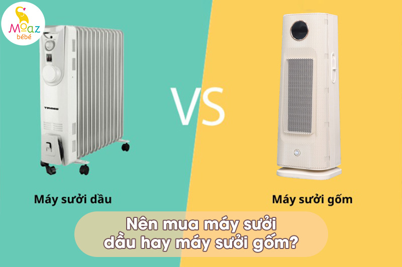nên mua máy sưởi dầu hay gốm
